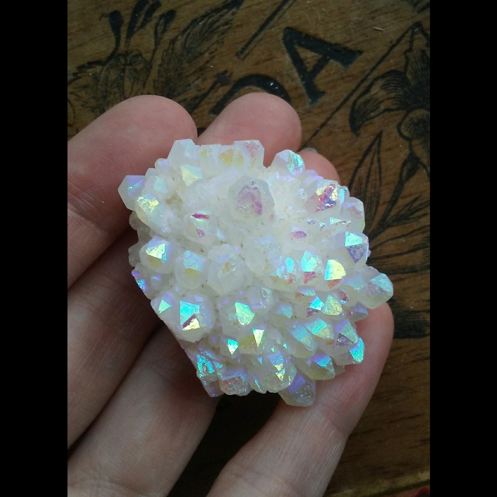 💖💜Aura Quartz Crystal Cluster - S - Picture 7 of 14
